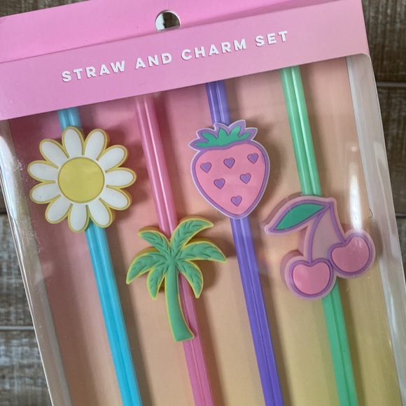 NIB Stoney Clover x Target Straw And Charm Set - Picture 2 of 3